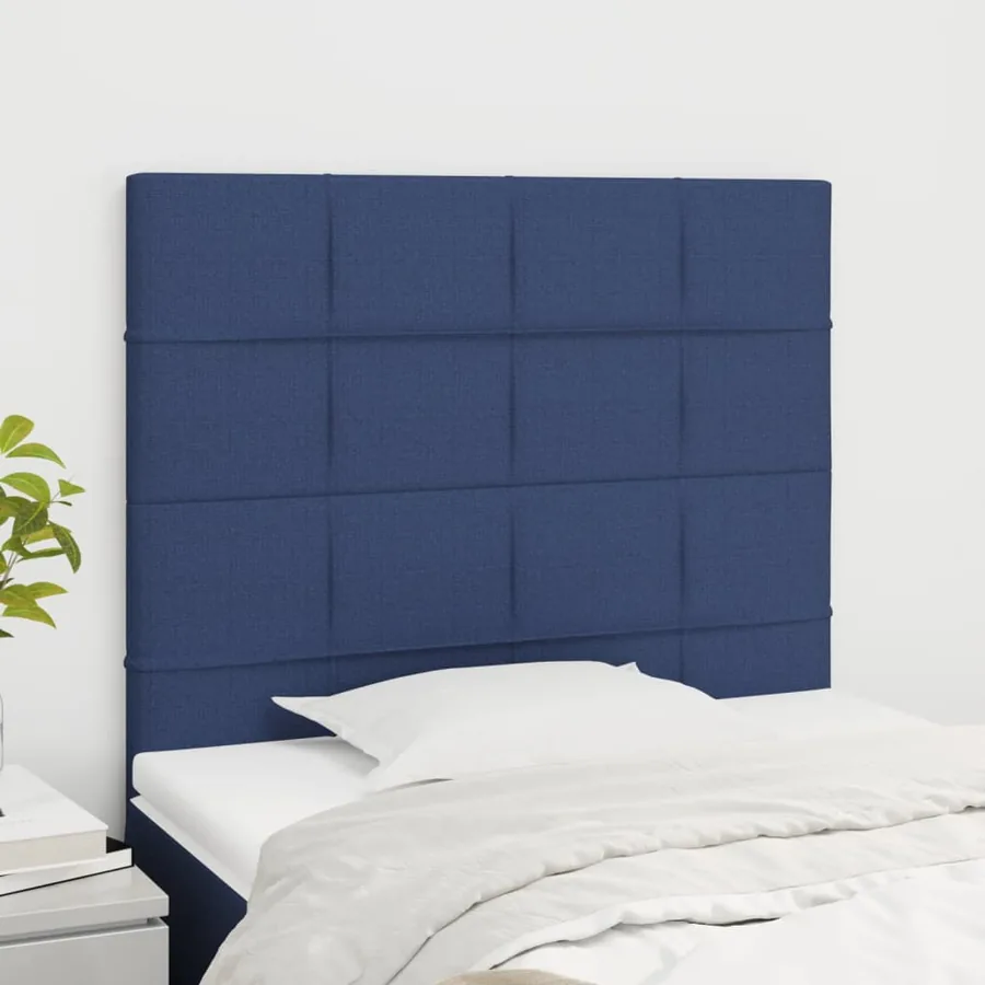 Tête de lit Bleu 100x5x118/128 cm Tissu