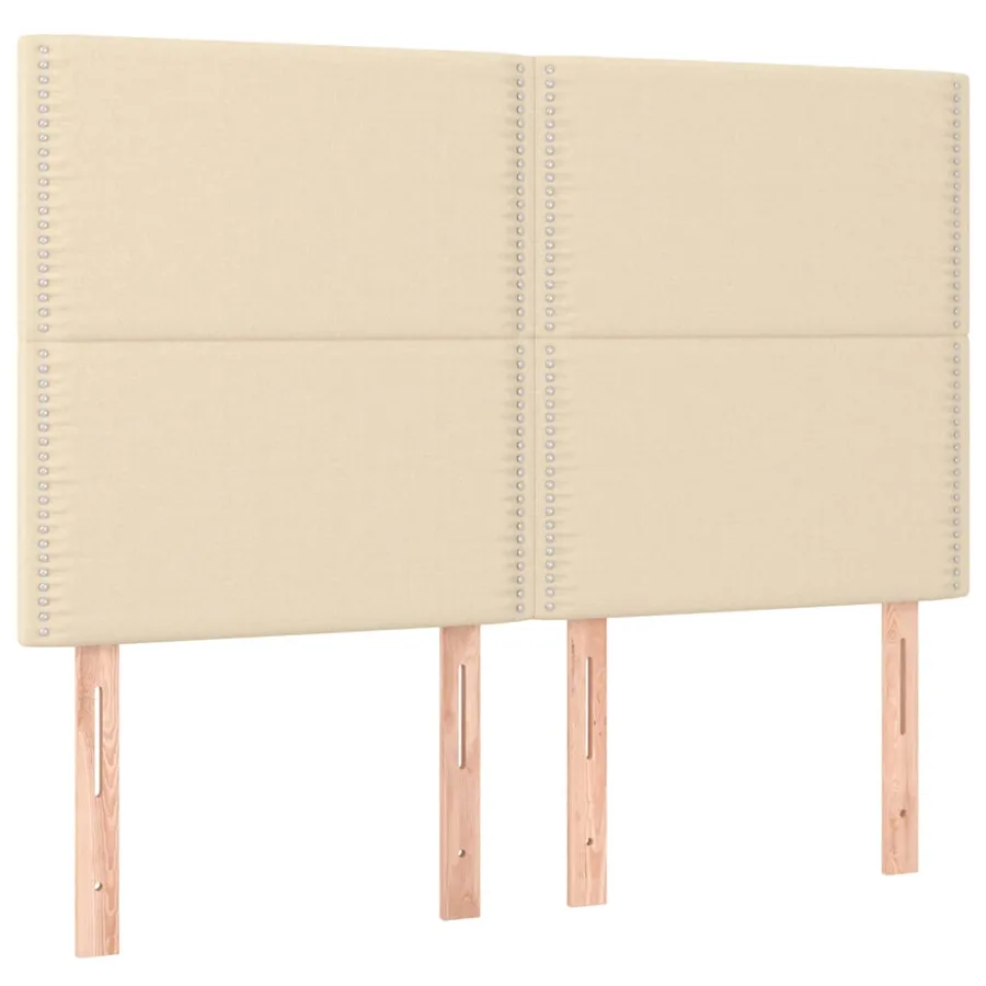 Tête de lit Crème 144x5x118/128 cm Tissu - 2