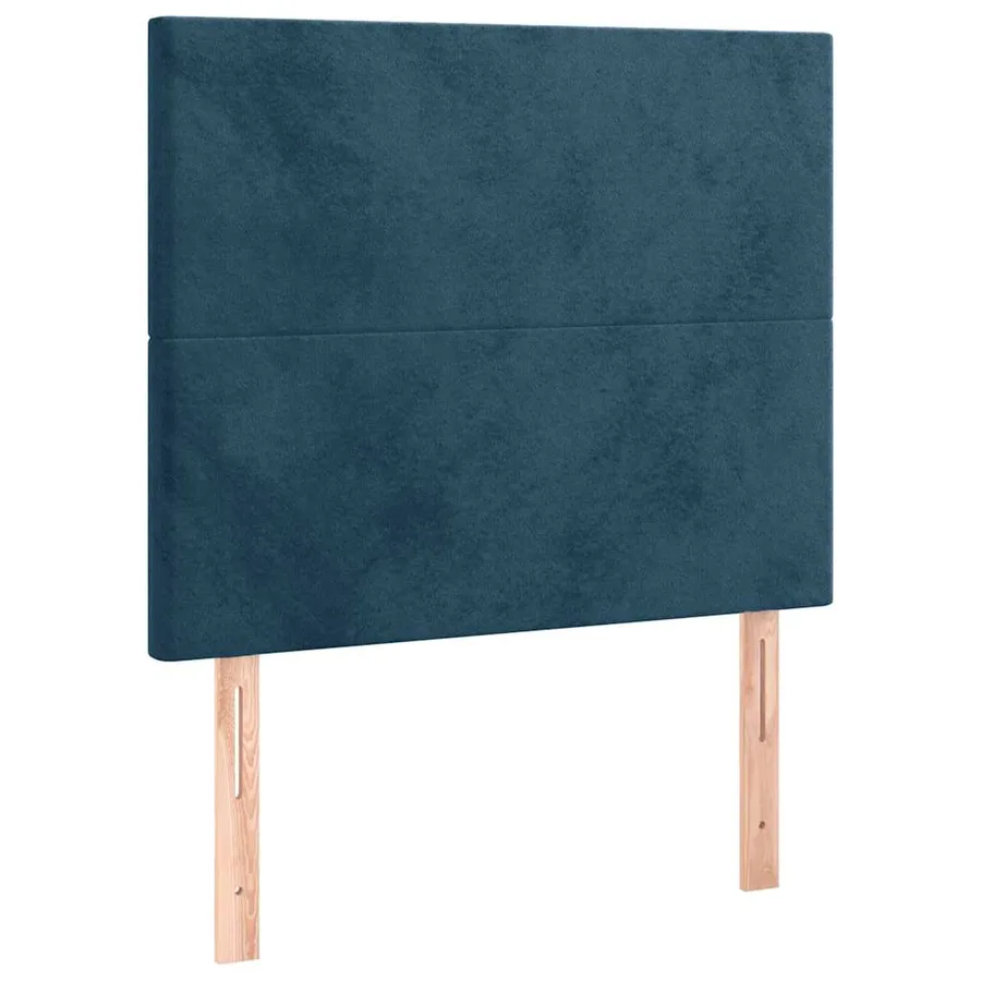 Cadre de lit sans matelas bleu foncé 100x200 cm velours - 9