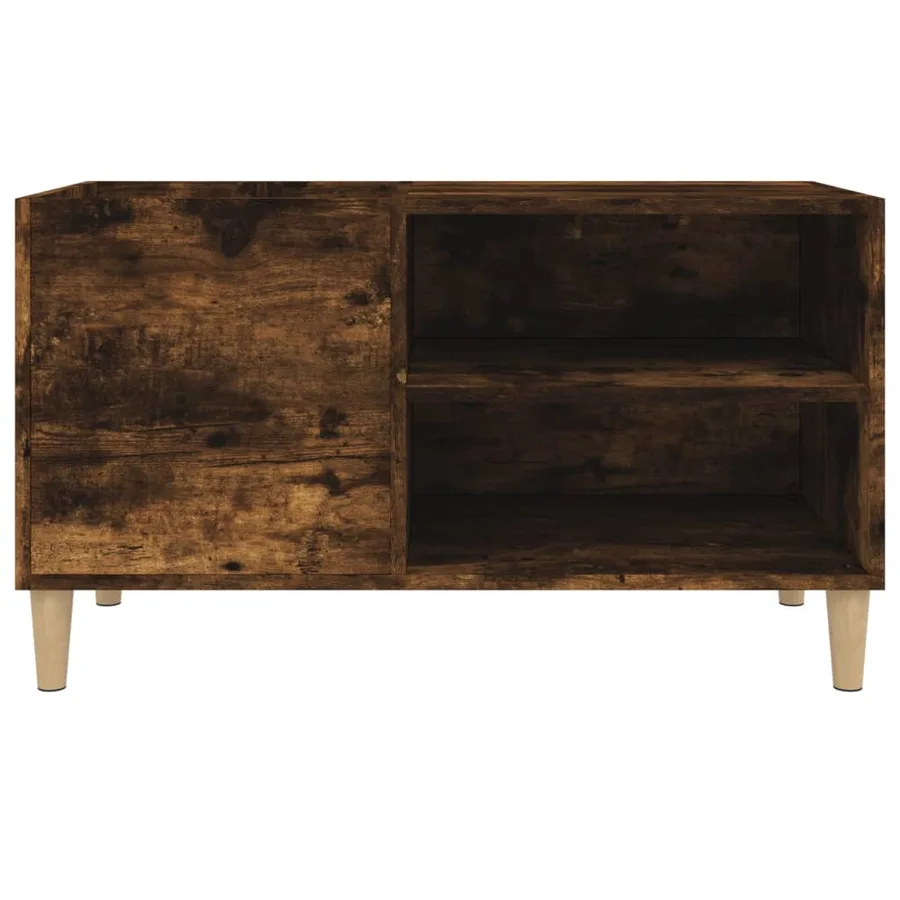 Armoire à disques chêne fumé 84,5x38x48 cm bois d'ingénierie - 5