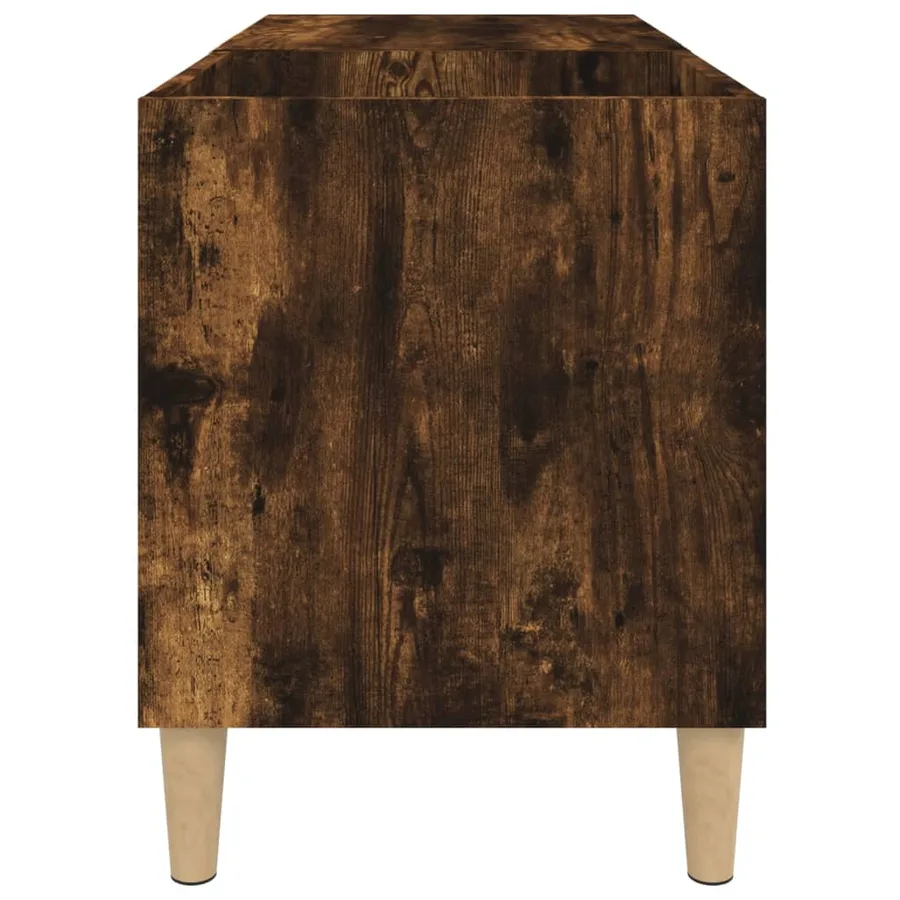 Armoire à disques chêne fumé 84,5x38x48 cm bois d'ingénierie - 6