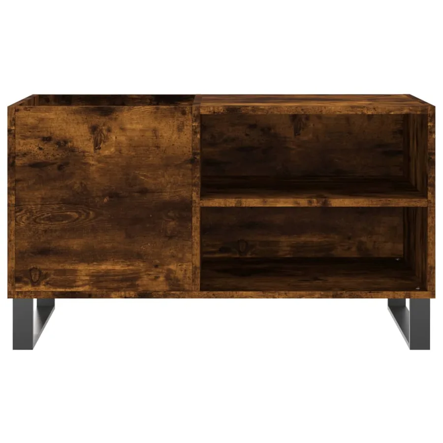 Armoire à disques chêne fumé 85x38x48 cm bois d'ingénierie - 4