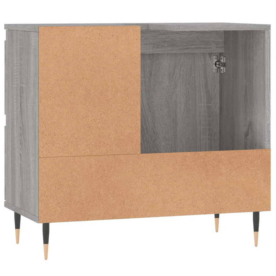 Armoire de bain sonoma gris 65x33x60 cm bois d'ingénierie - 7