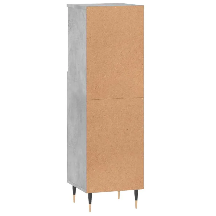 Armoire de salle de bain gris béton 30x30x100 cm - 8