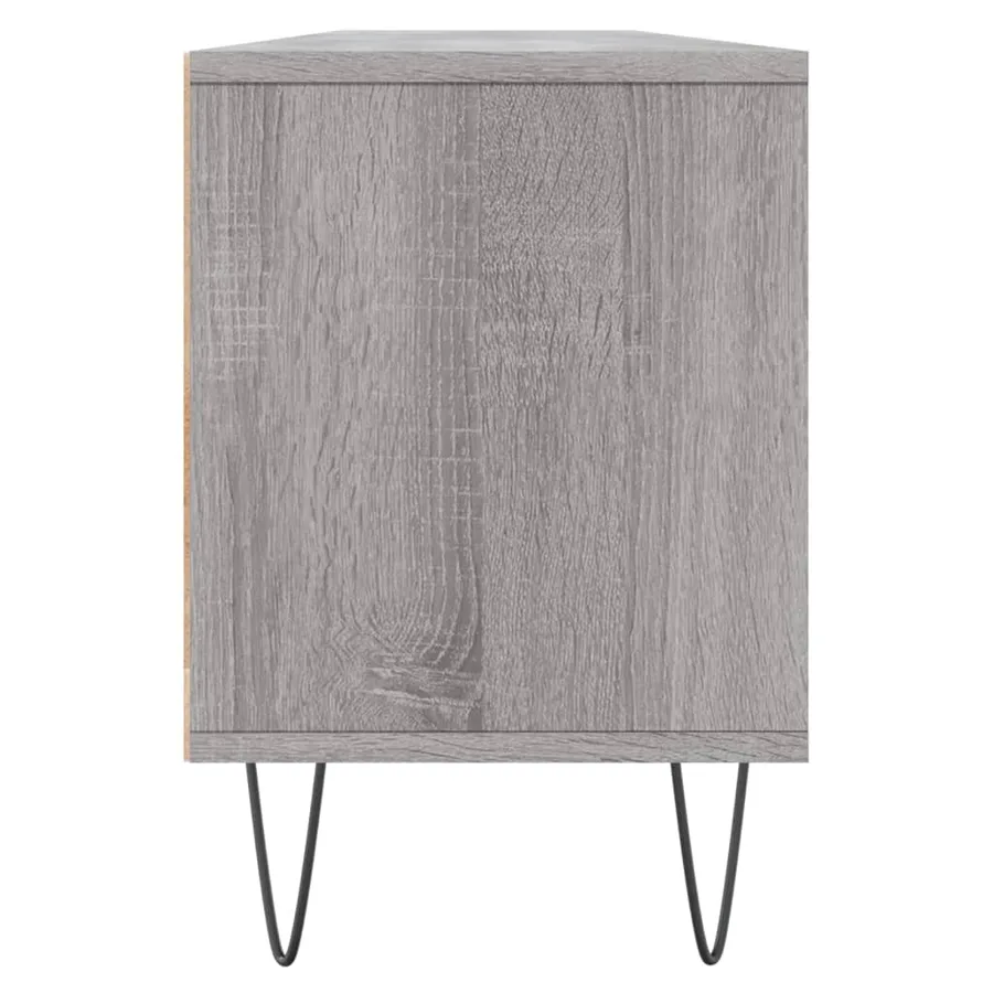 Meuble TV sonoma gris 150x30x44,5 cm bois d'ingénierie - 7