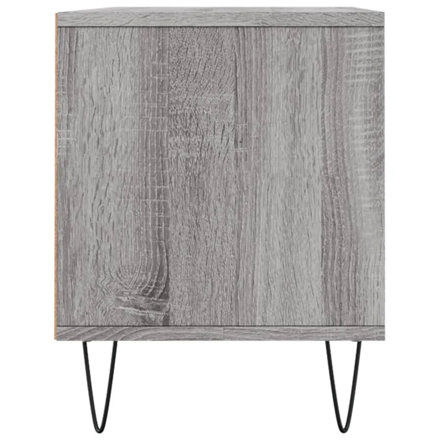 Meuble TV sonoma gris 100x34,5x44,5 cm bois d'ingénierie - 7