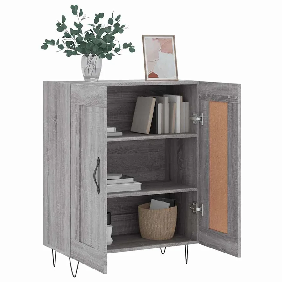 Buffet sonoma gris 69,5x34x90 cm bois d'ingénierie - 3