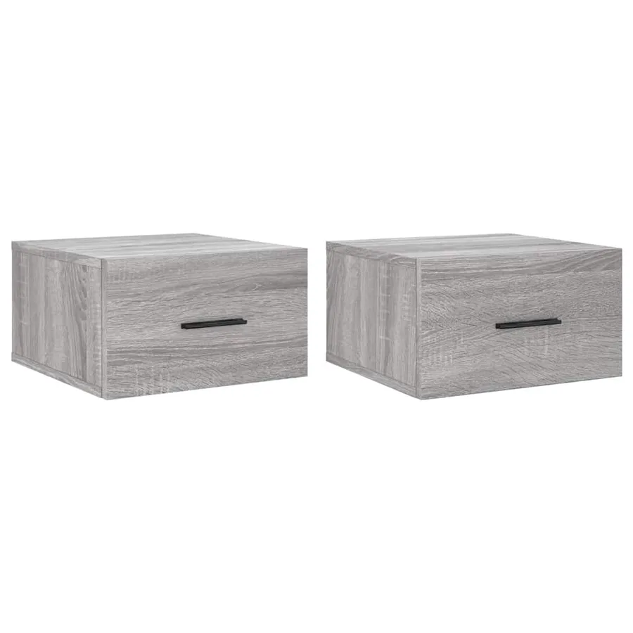 Tables de chevet murales 2 pcs sonoma gris 35x35x20 cm - 2