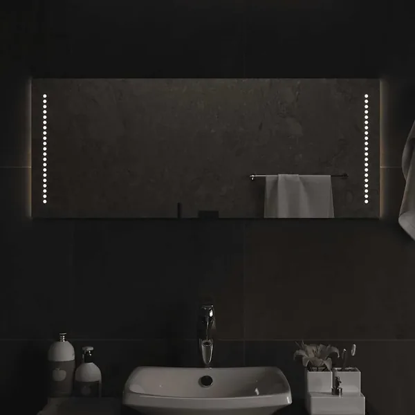 Miroir de salle de bain à LED 100x40 cm