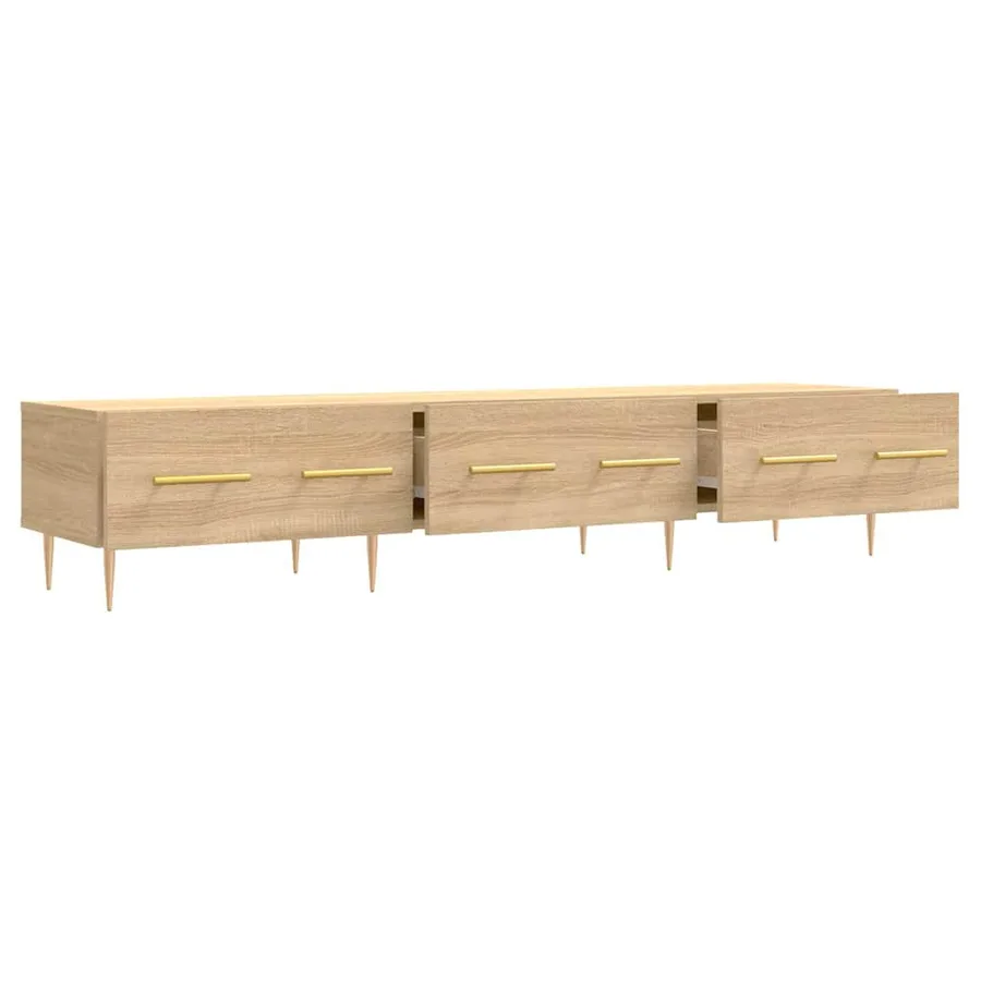 Meuble TV chêne sonoma 150x36x30 cm bois d'ingénierie - 6
