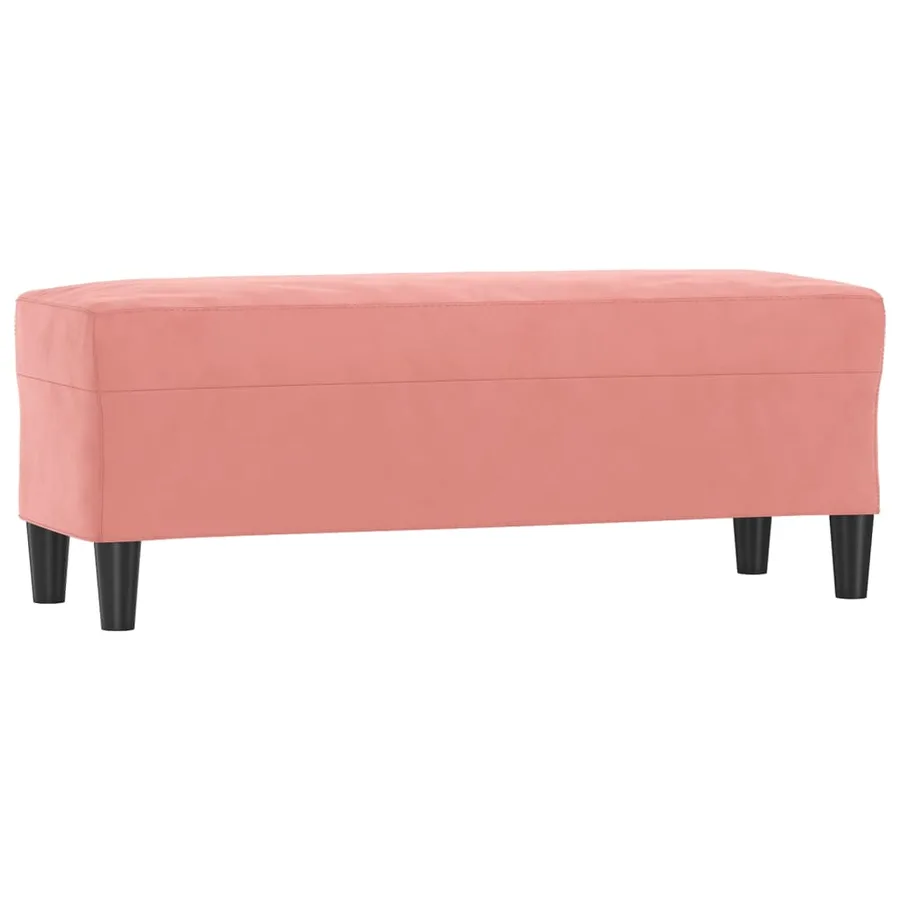 Banc Rose 100x35x41 cm Velours - 2