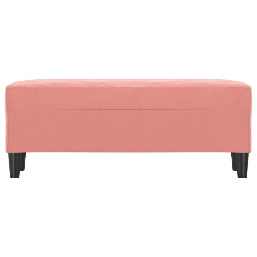 Banc Rose 100x35x41 cm Velours - 3