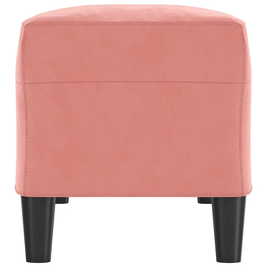 Banc Rose 100x35x41 cm Velours - 4