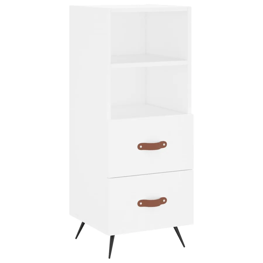 Buffet blanc 34,5x34x90 cm bois d'ingénierie - 2
