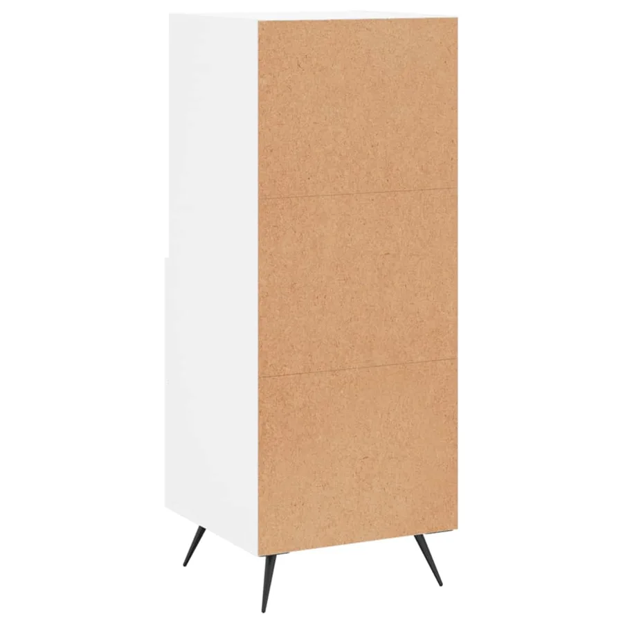 Buffet blanc 34,5x34x90 cm bois d'ingénierie - 8