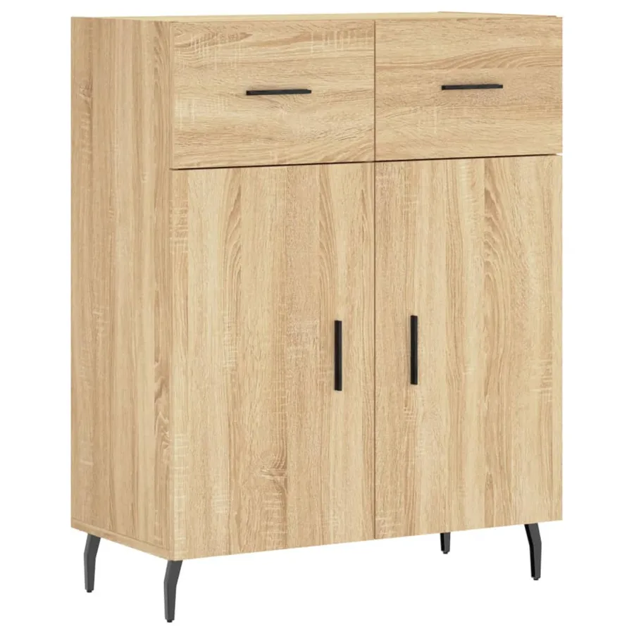 Buffet chêne sonoma 69,5x34x90 cm bois d'ingénierie - 2