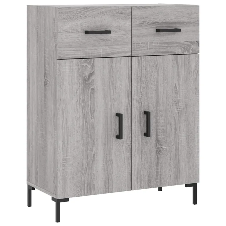 Buffet sonoma gris 69,5x34x90 cm bois d'ingénierie - 2