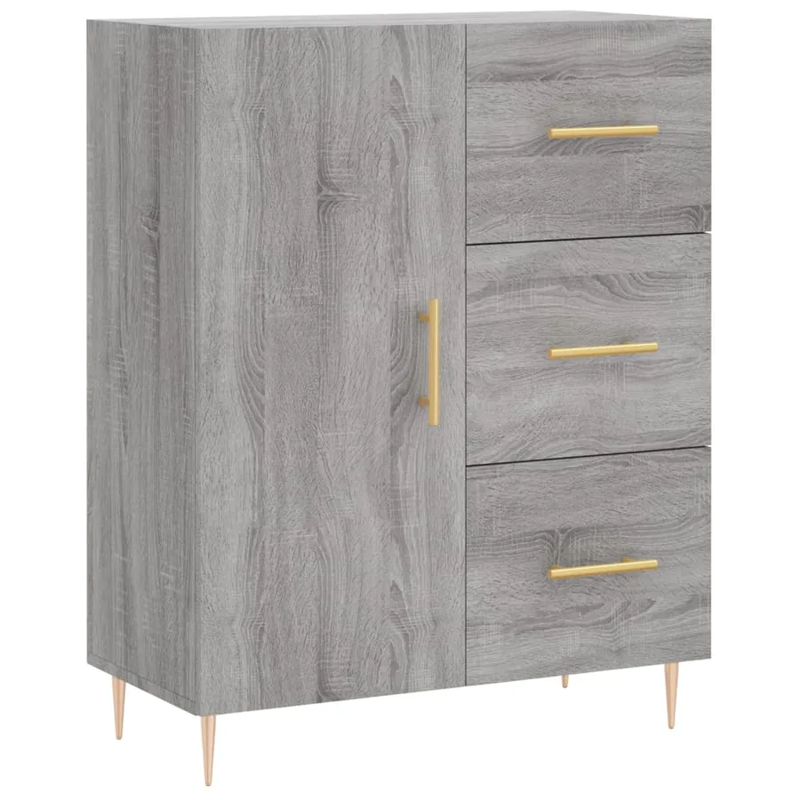 Buffet sonoma gris 69,5x34x90 cm bois d'ingénierie - 2