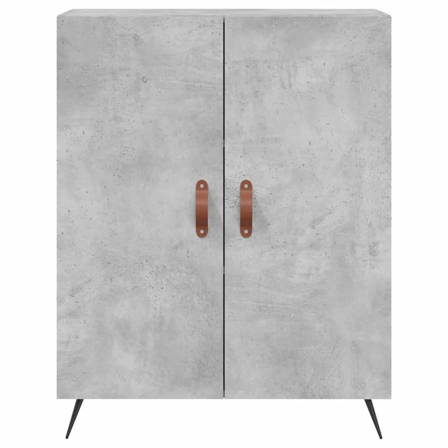 Buffet gris béton 69,5x34x90 cm bois d'ingénierie - 5