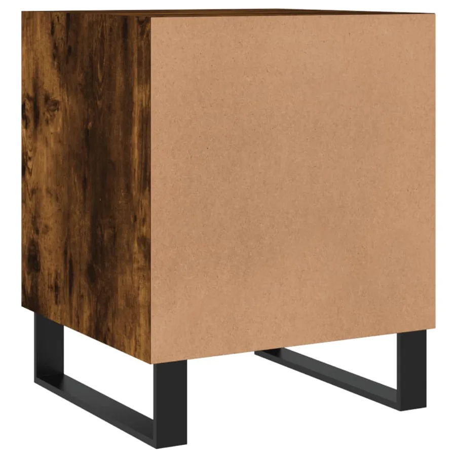 Tables de chevet 2 pcs chêne fumé 40x40x50 cm bois d'ingénierie - 9