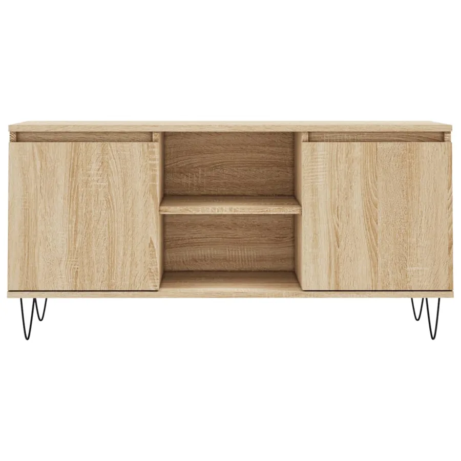 Meuble TV chêne sonoma 104x35x50 cm bois d'ingénierie - 5