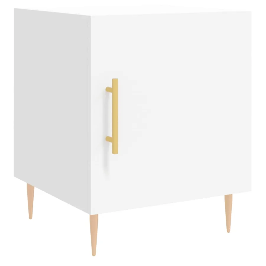 Tables de chevet 2 pcs blanc 40x40x50 cm bois d’ingénierie - 5