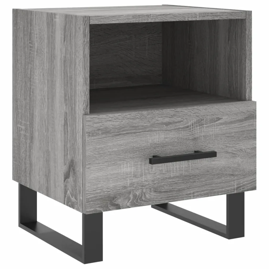 Tables de chevet 2 pcs sonoma gris 40x35x47,5 cm - 6