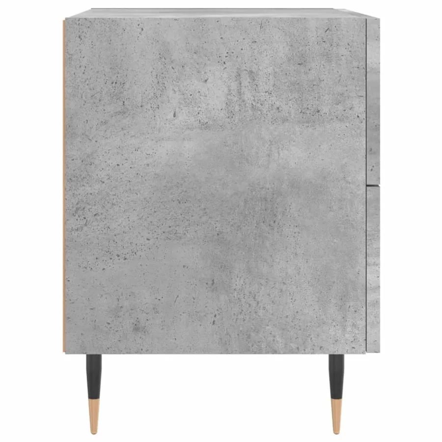 Table de chevet gris béton 40x35x47,5 cm bois d’ingénierie - 7