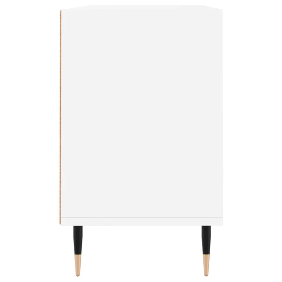 Meuble TV blanc 103,5x30x50 cm bois d'ingénierie - 5