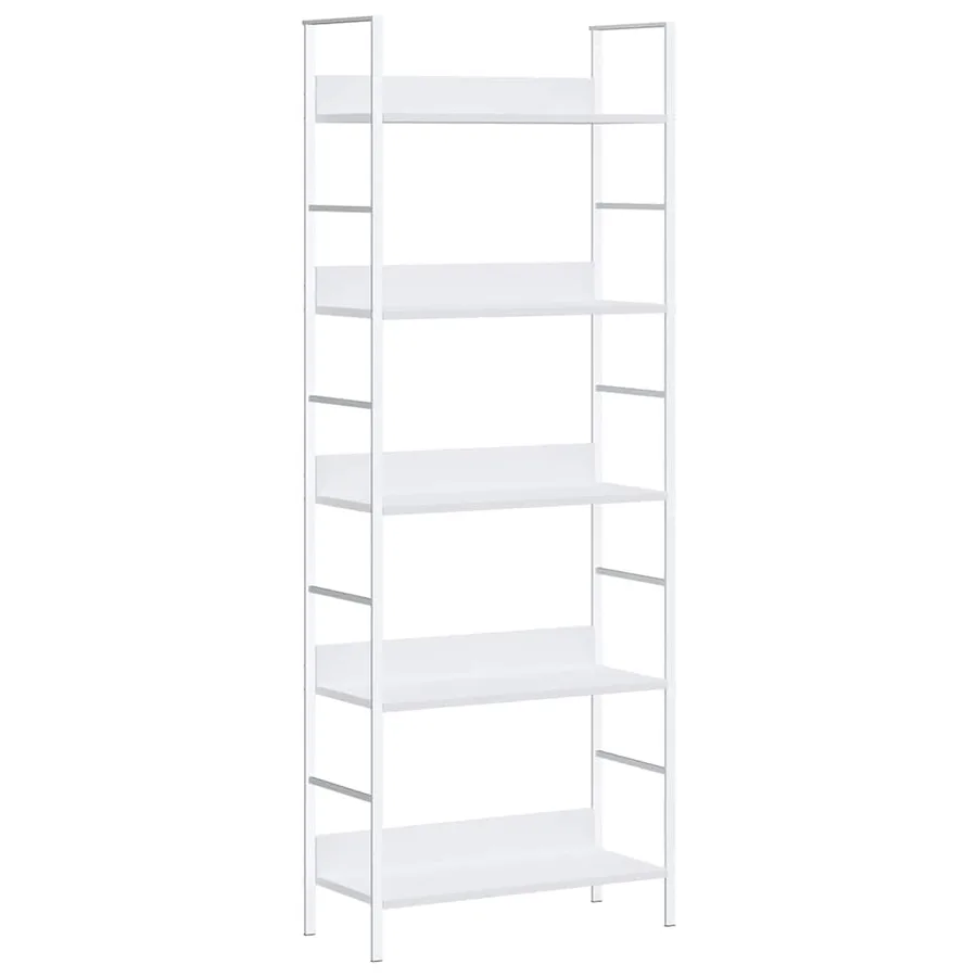 Bibliothèque à 5 niveaux noir 60x27,6x158,5cm bois d'ingénierie - 2