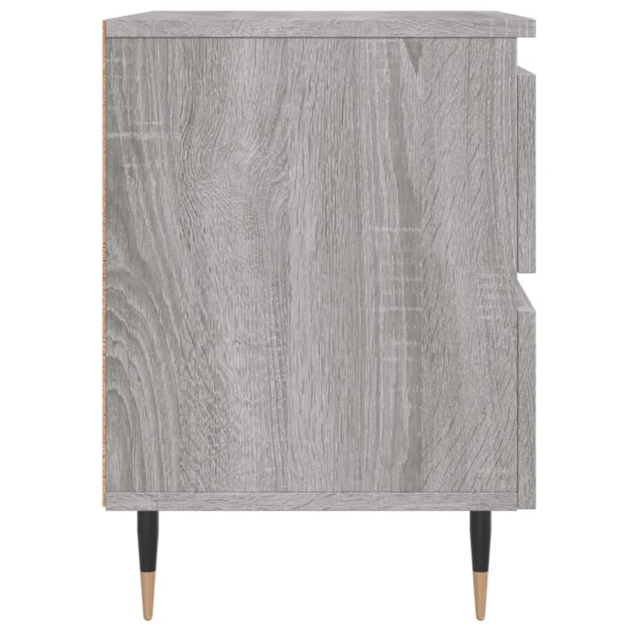 Table de chevet sonoma gris 40x35x50 cm bois d’ingénierie - 7