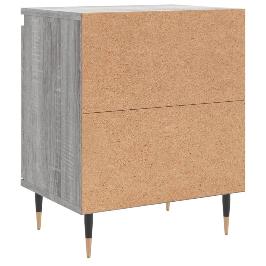 Table de chevet sonoma gris 40x30x50 cm bois d'ingénierie - 8