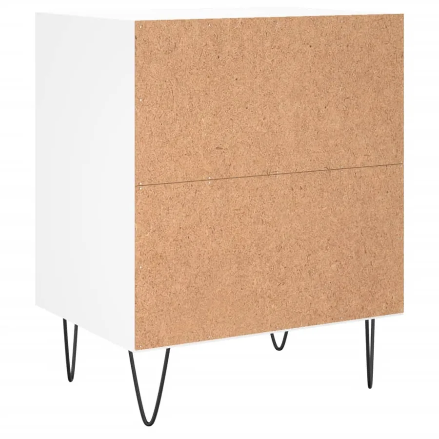 Tables de chevet 2 pcs blanc 40x30x50 cm bois d'ingénierie - 7