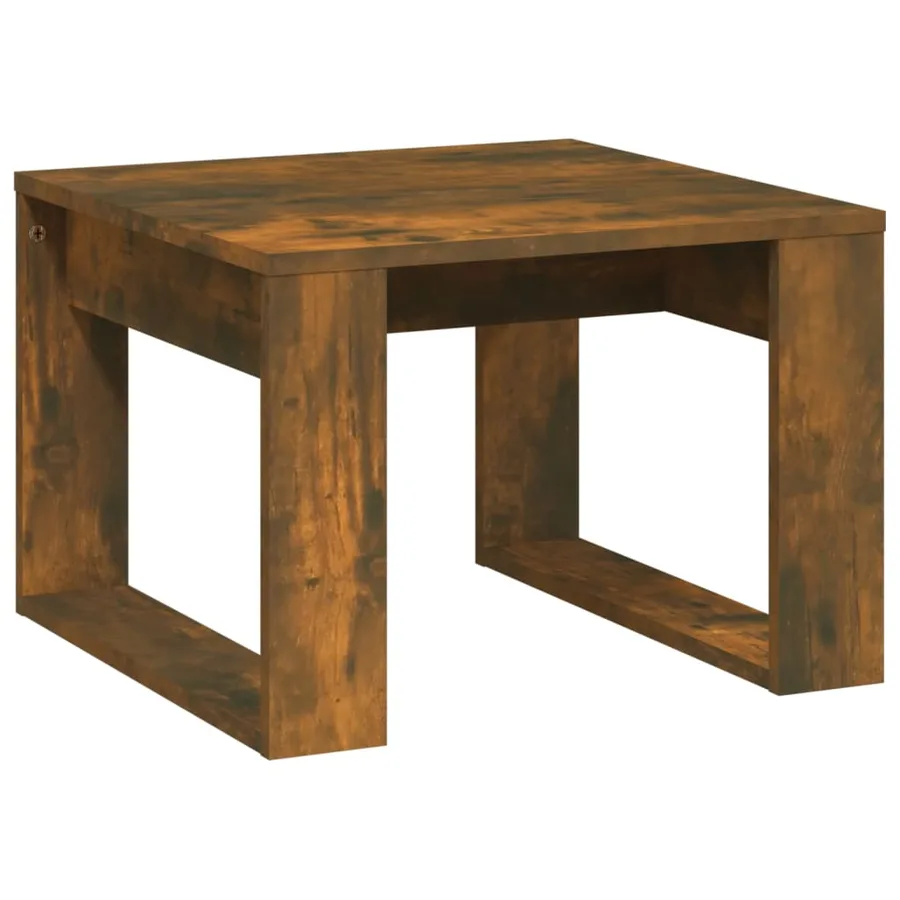 Table d'appoint Chêne fumé 50x50x35 cm Bois d'ingénierie - 2