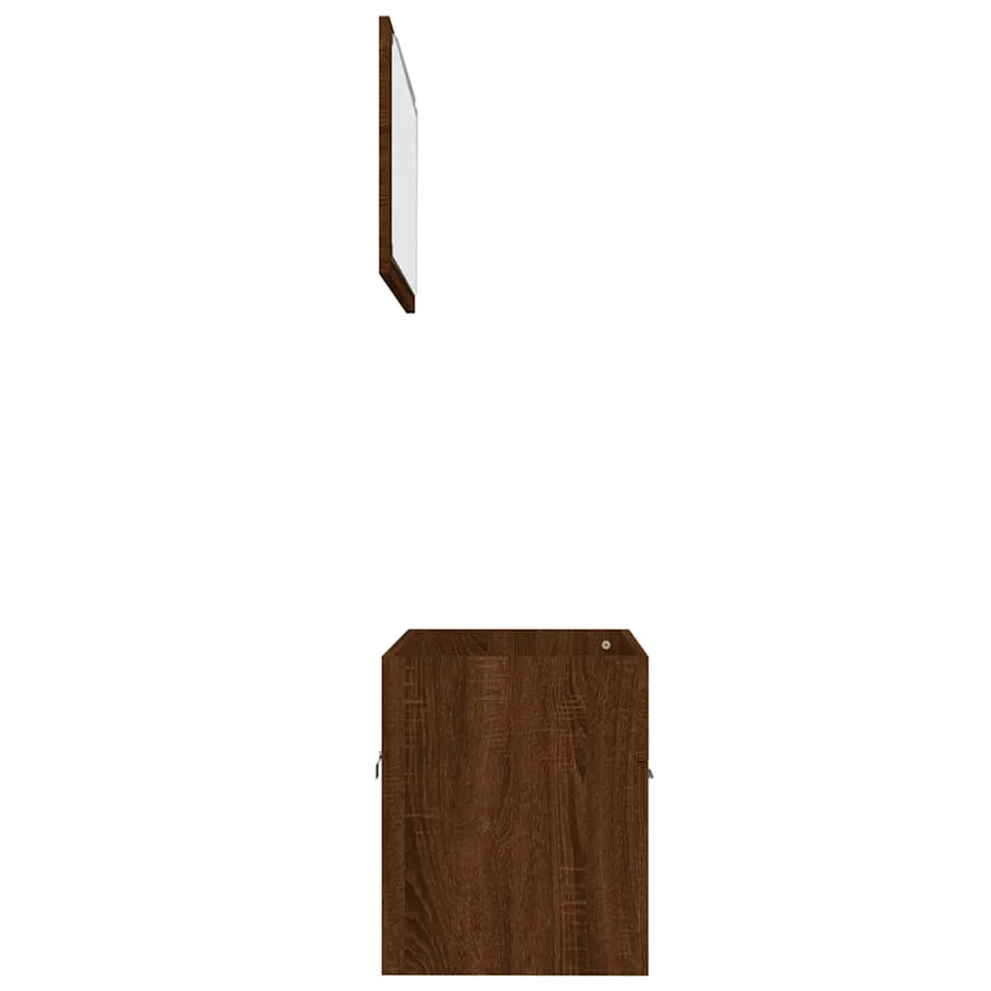 Ensemble de meubles de salle de bain 2 pcs Chêne marron - 6