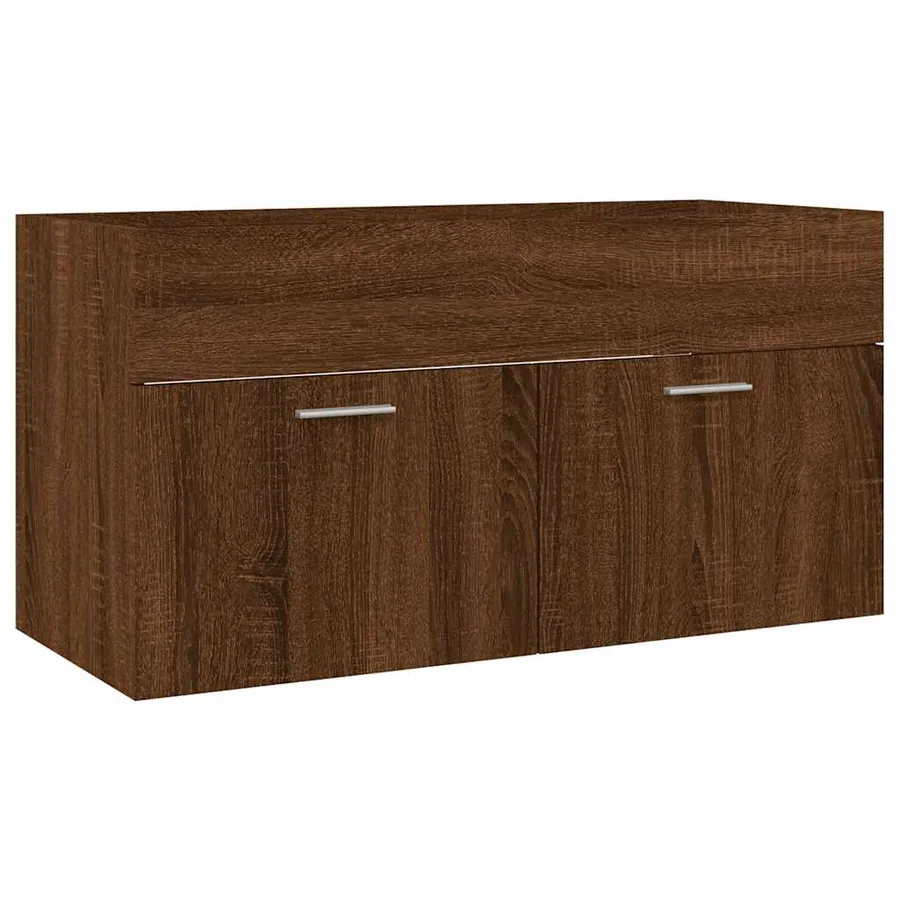 Ensemble de meubles de salle de bain 2 pcs Chêne marron - 7