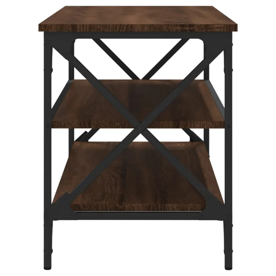 Meuble TV Chêne marron 100x40x50 cm Bois d'ingénierie - 6