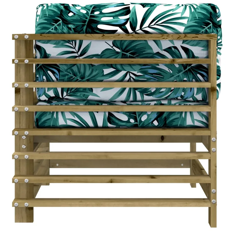 Canapés d'angle avec coussins 2 pcs bois de pin imprégné - 7