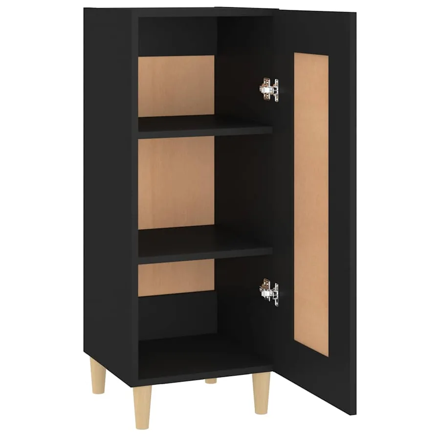 Buffet Noir 34,5x34x90 cm Bois d'ingénierie - 7