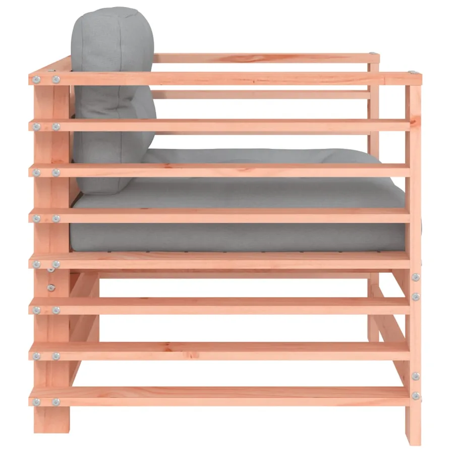 Chaises de jardin avec coussins lot de 2 bois massif douglas - 7