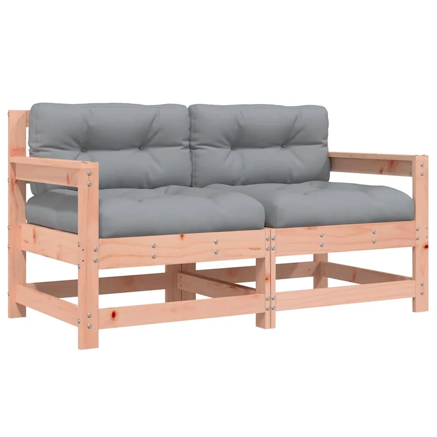Chaises de jardin avec coussins lot de 2 bois massif douglas - 2