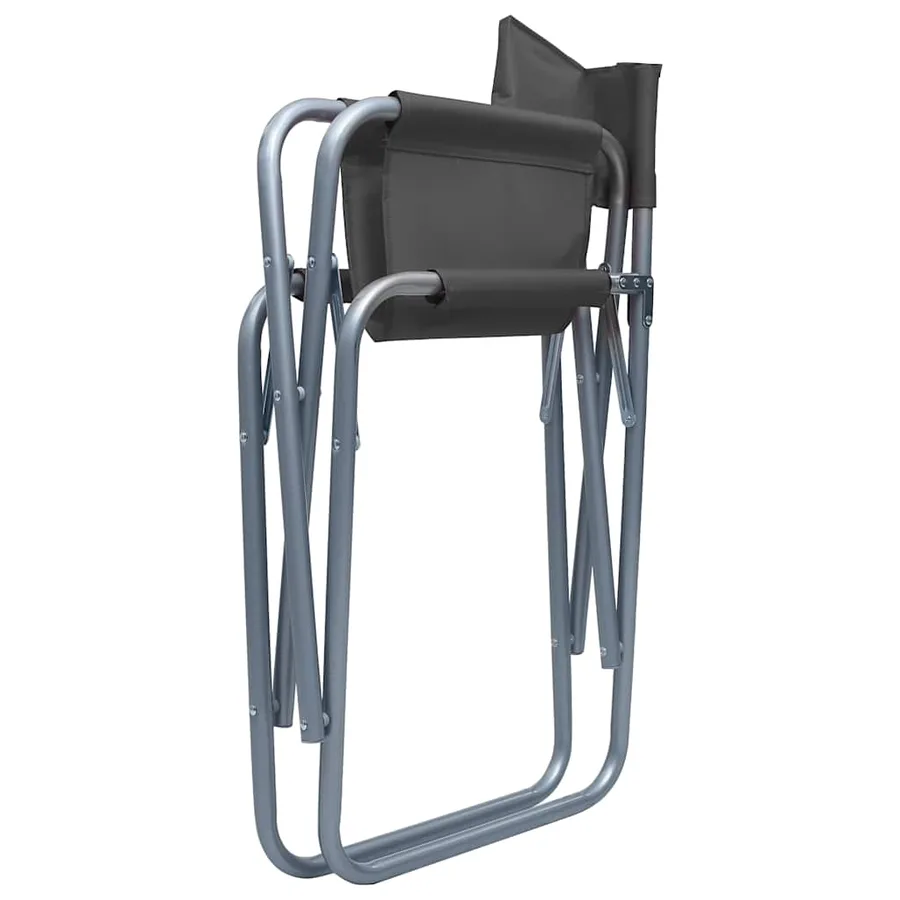 Chaises de metteur en scène lot de 2 Acier Gris - 6