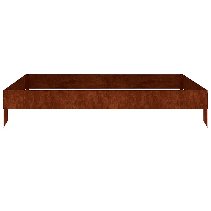 Lit surélevé de jardin 100x100x18,5 cm acier corten - 3