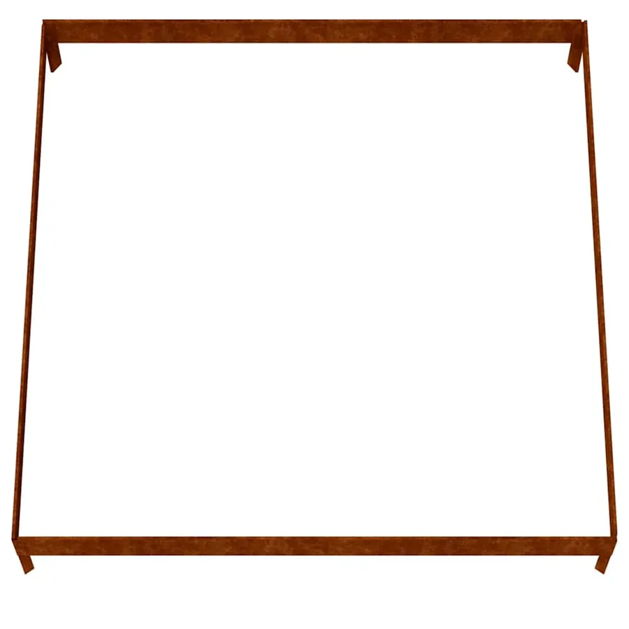 Lit surélevé de jardin 100x100x18,5 cm acier corten - 5