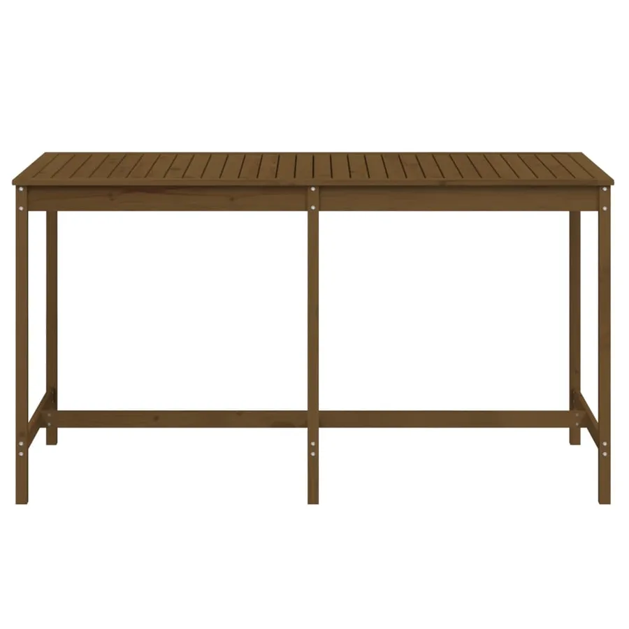 Table de jardin marron miel 203,5x90x110 cm bois massif de pin - 4