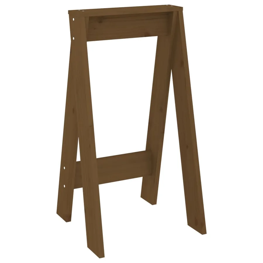 Tabourets lot de 2 marron miel 40x40x75 cm bois massif de pin - 4