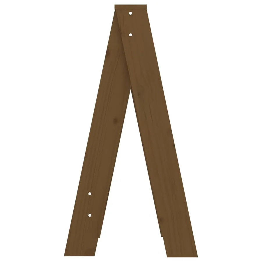 Tabourets lot de 2 marron miel 40x40x75 cm bois massif de pin - 7