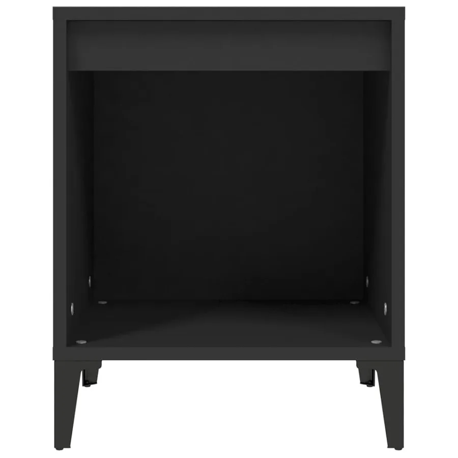 Table de chevet Noir 40x35x50 cm - 5