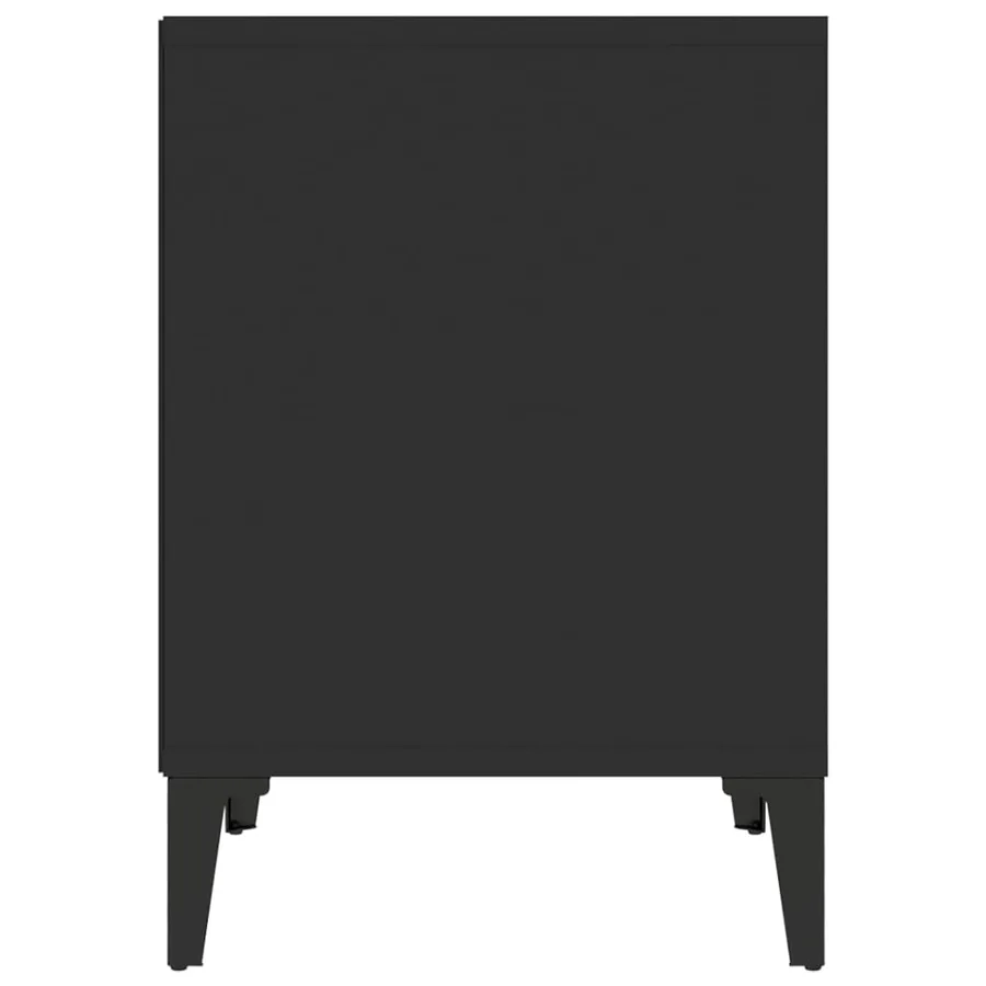 Table de chevet Noir 40x35x50 cm - 6