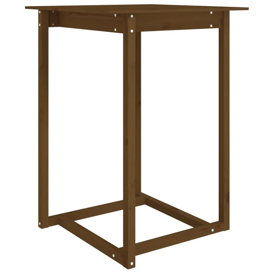 Table de bar Marron miel 80x80x110 cm Bois massif de pin - 2